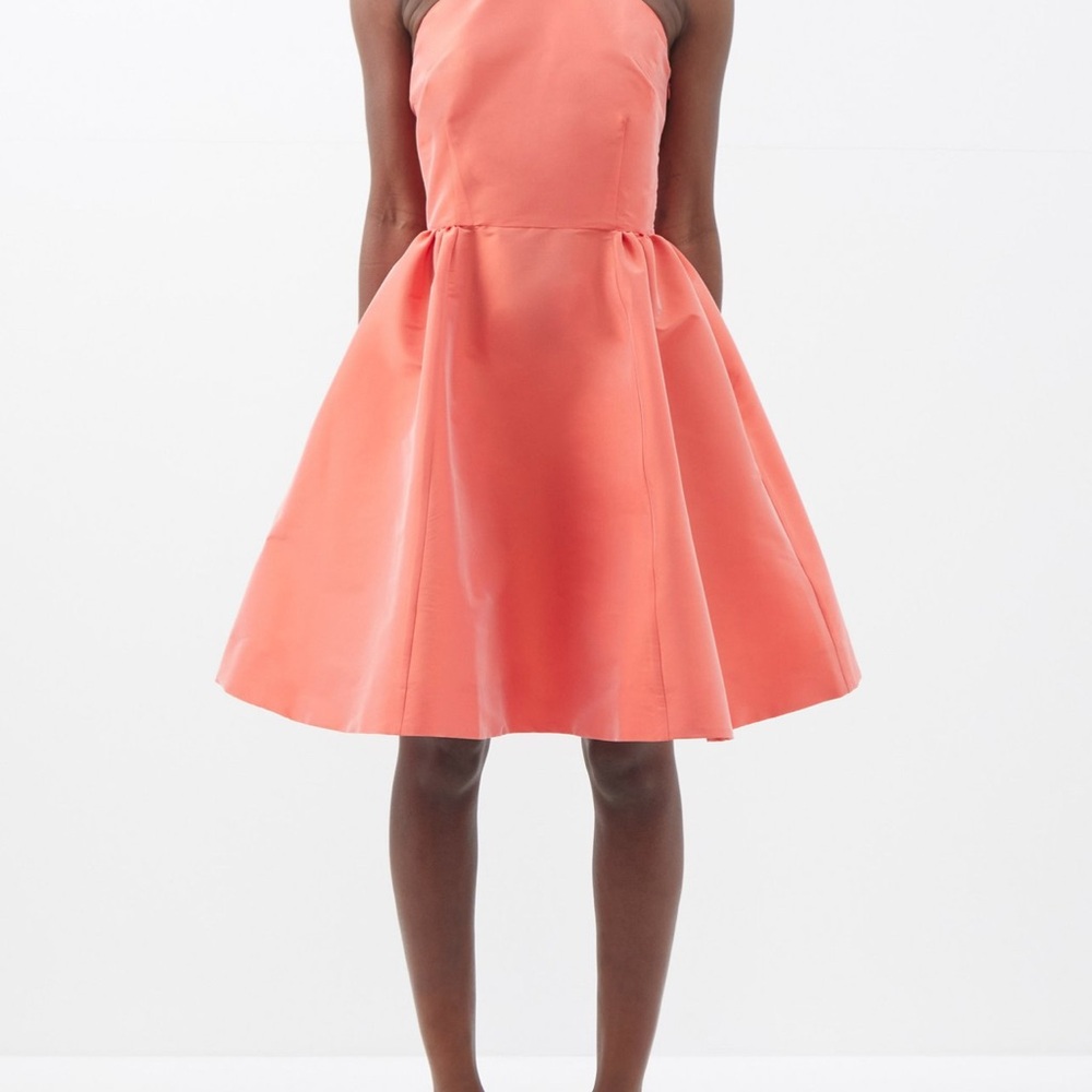 Bernadette Elegant Coral Halter Dress